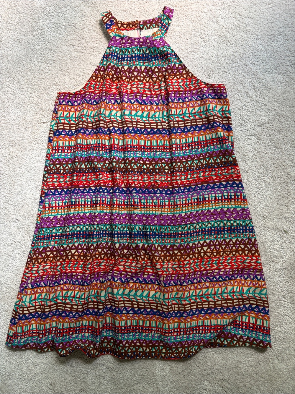 Cynthia Steffe Multicolor Geometric Print Dress